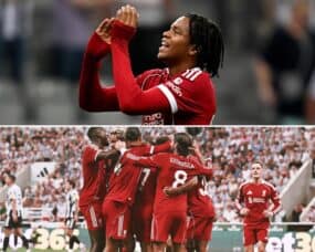 Liverpool beat Newcastle United 3-2 in a dramatic tie at St. James Park.